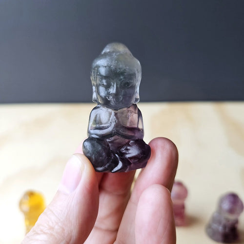 Rainbow Fluorite Buddha | Carving