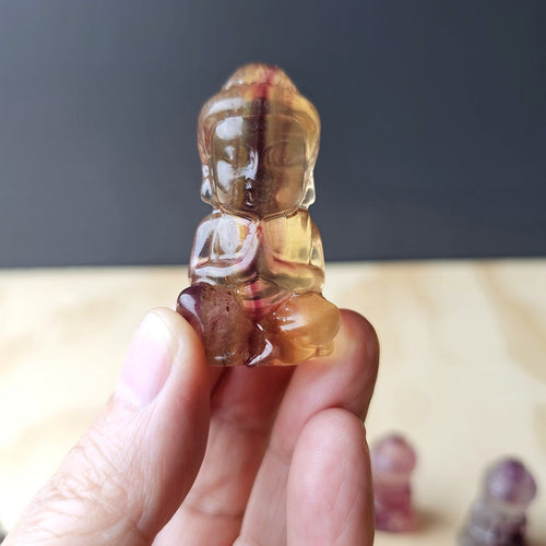 Rainbow Fluorite Buddha | Carving