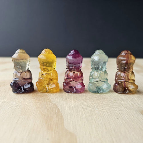 Rainbow Fluorite Buddha | Carving