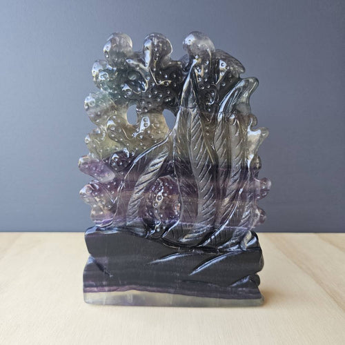 Rainbow Fluorite Carving | Rainbow Reefscape