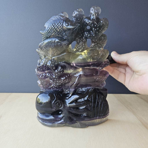 Rainbow Fluorite Carving | Rainbow Reefscape