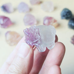Rainbow Fluorite Dragon Turtles | Banded Light Guardians