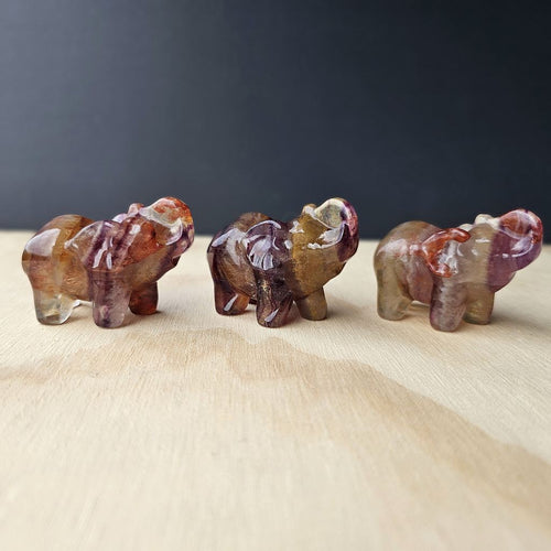 Rainbow Fluorite Elephant | Carving