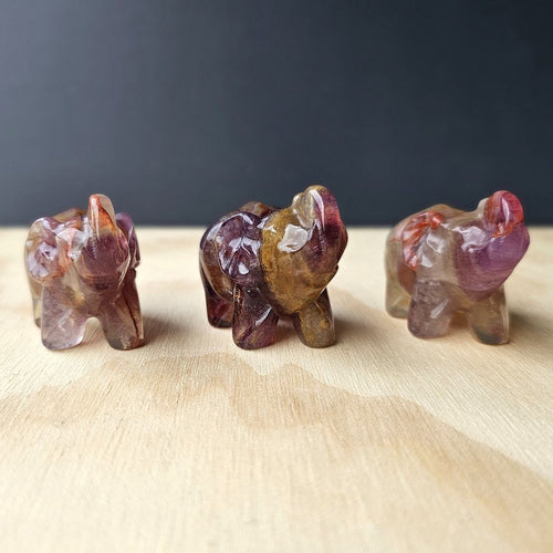 Rainbow Fluorite Elephant | Carving