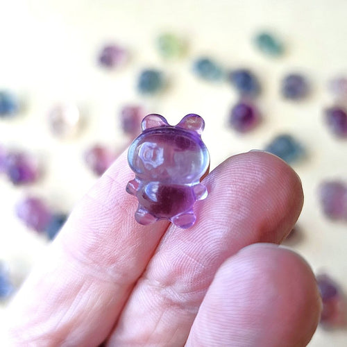 Rainbow Fluorite Labubu Carving | Tiny Travellers