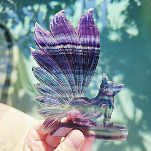 Rainbow Fluorite Nine Tail Fox | Rainbow Evolution
