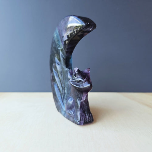 Rainbow Fluorite Nine Tail Fox | Rainbow Evolution