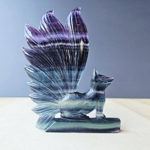 Rainbow Fluorite Nine Tail Fox | Rainbow Evolution