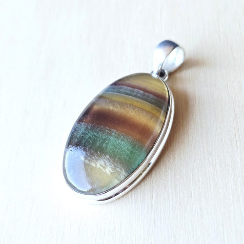 Rainbow Fluorite Pendant | Calm & Aligned