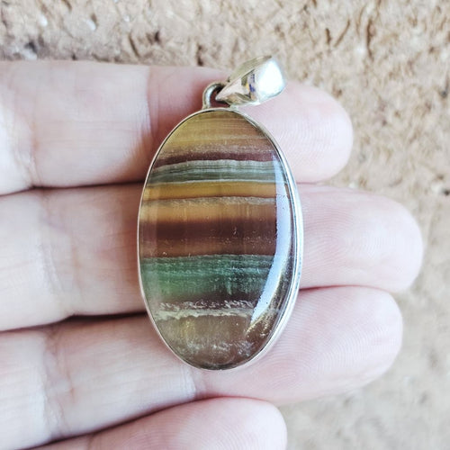 Rainbow Fluorite Pendant | Calm & Aligned