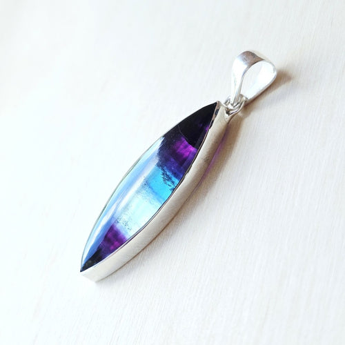 Rainbow Fluorite Pendant | Rainbow Light Activation