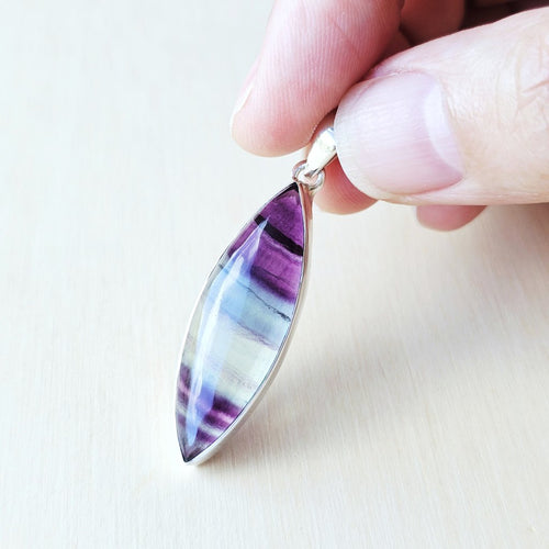 Rainbow Fluorite Pendant | Rainbow Light Activation