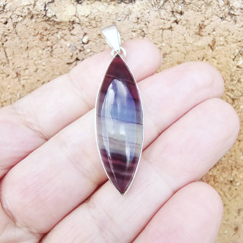 Rainbow Fluorite Pendant | Rainbow Light Activation