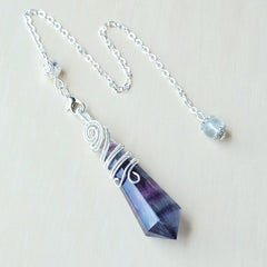 Rainbow Fluorite Pendulum | Intuitive Work