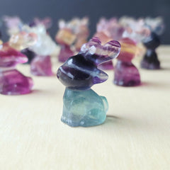 Rainbow Fluorite Reindeers | Colourful Christmas