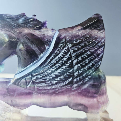 Rainbow Fluorite Winged Unicorn | Winged Warrior