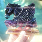 Rainbow Fluorite Winged Unicorn | Winged Warrior