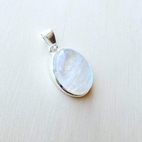 Rainbow Moonstone Pendant | Intuition Anchored In Silver