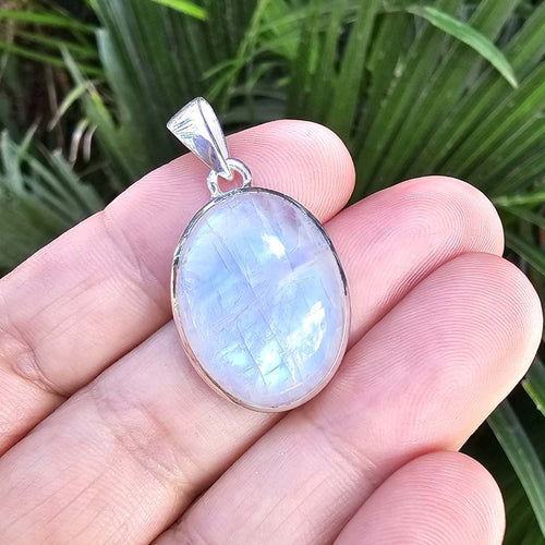 Rainbow Moonstone Pendant | Intuition Anchored In Silver