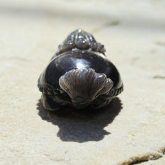 Rainbow Sunstone & Black Moonstone Dragon Turtle | Rainbow Longgui
