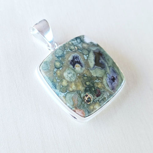Rainforest Jasper (Rhyolite) Pendant | Grounded Energy