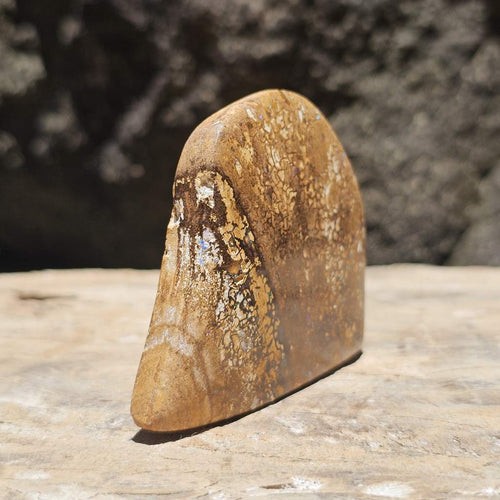 Rare Large Blonde Yowah Nut Opal | Freestanding Polished Specimen 420 Cts