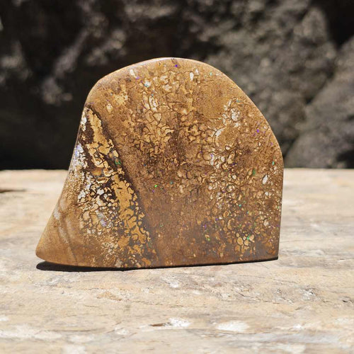 Rare Large Blonde Yowah Nut Opal | Freestanding Polished Specimen 420 Cts