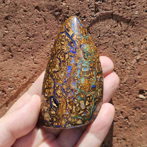 Rare Large Yowah Nut Opal | Freestanding Polished Specimen 490 Cts