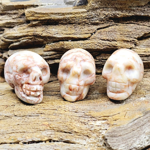 Red Picasso Jasper (Network Stone) | Mini Skulls