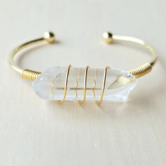 Rose Gold & Silver Adjustable Bracelet | Quartz Activation