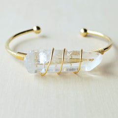 Rose Gold & Silver Adjustable Bracelet | Quartz Activation