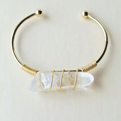 Rose Gold & Silver Adjustable Bracelet | Quartz Activation