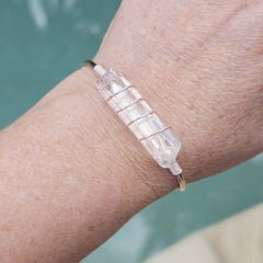Rose Gold & Silver Adjustable Bracelet | Quartz Activation