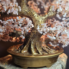 Rose Quartz Crystal Bonsai | Love