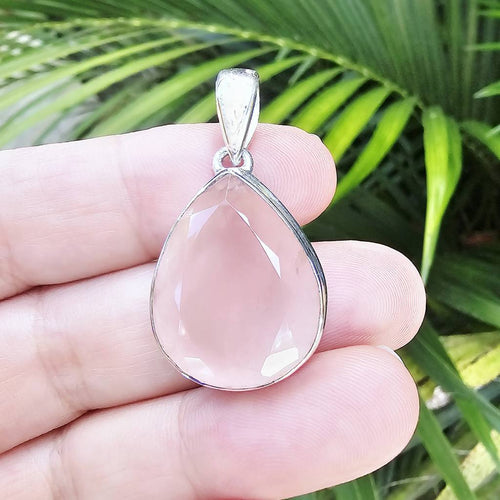 Rose Quartz Faceted Pendant | Love Frequency