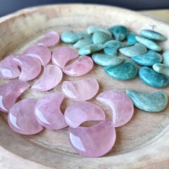 Rose Quartz & Amazonite Moons | Celestial Calm