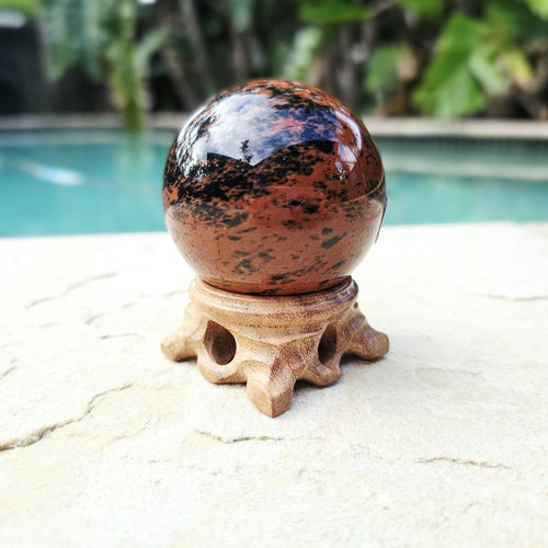Rosewood Sphere Stands | 4.5cm