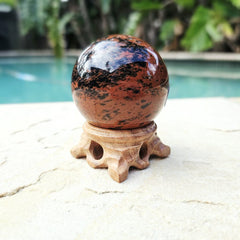 Rosewood Sphere Stands | 4.5cm