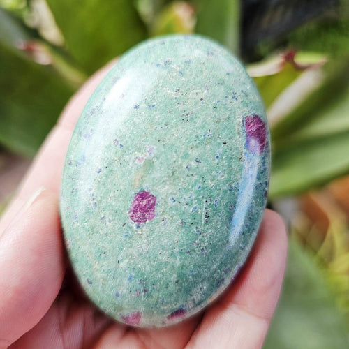 Ruby Fuchsite Palm Stone | 127gms