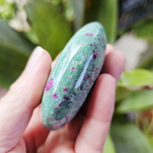Ruby Fuchsite Palm Stone | 142gms