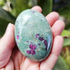 Ruby Fuchsite Palm Stone | 149gms