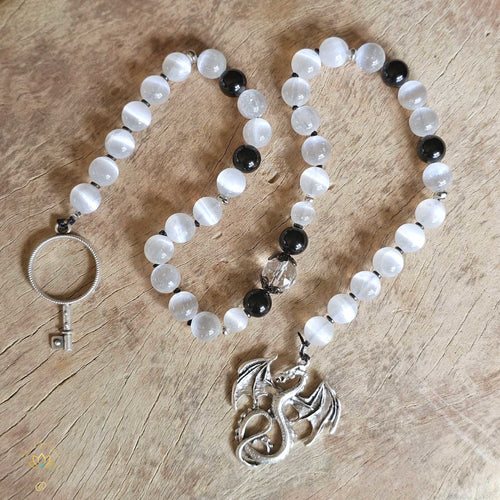 Selenite Meditation Mala | I AM Enough