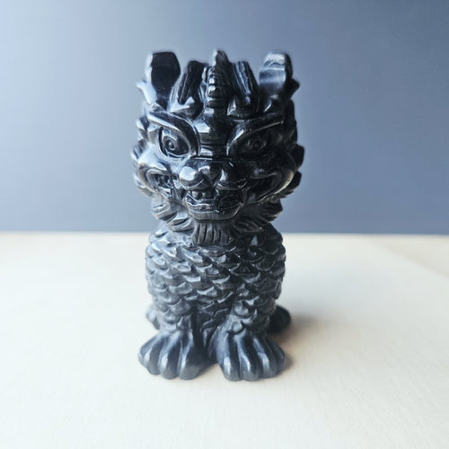 Silver Obsidian Qilin | Dark Shadow Guardian