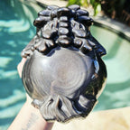 Silver Sheen Obsidian Dragon Turtle | The SIlver Sentinel