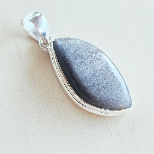 Silver Sheen Obsidian Pendant | Stand Strong