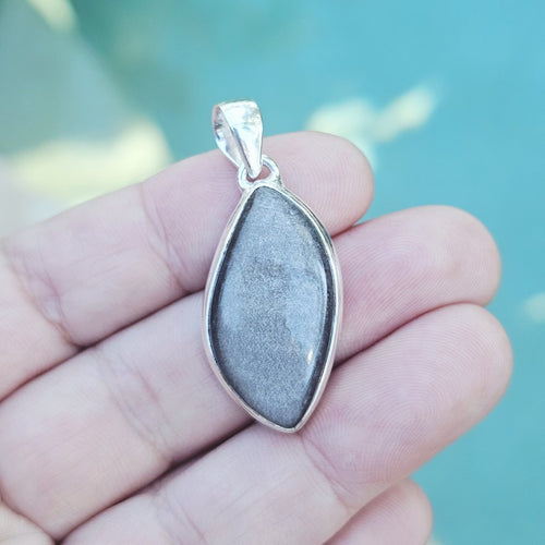 Silver Sheen Obsidian Pendant | Stand Strong