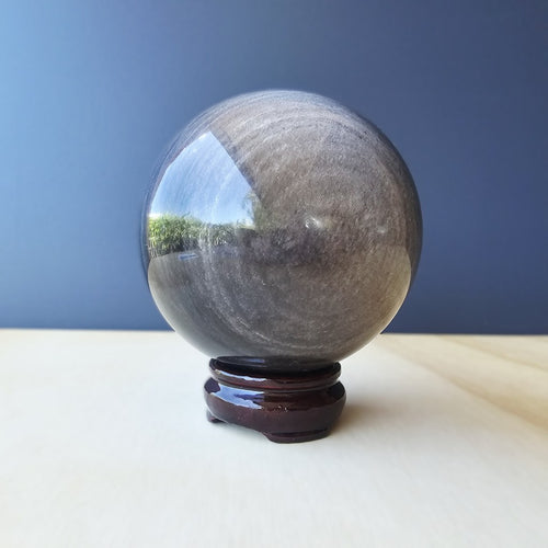 Silver Sheen Obsidian Sphere | 1.3kg