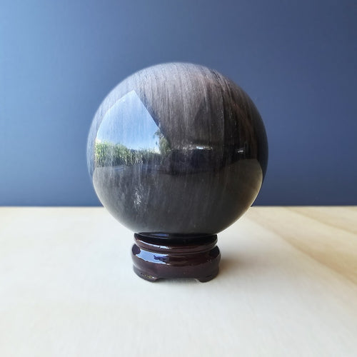Silver Sheen Obsidian Sphere | 1.3kg