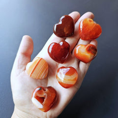 Small Carnelian Hearts | Express & Embody