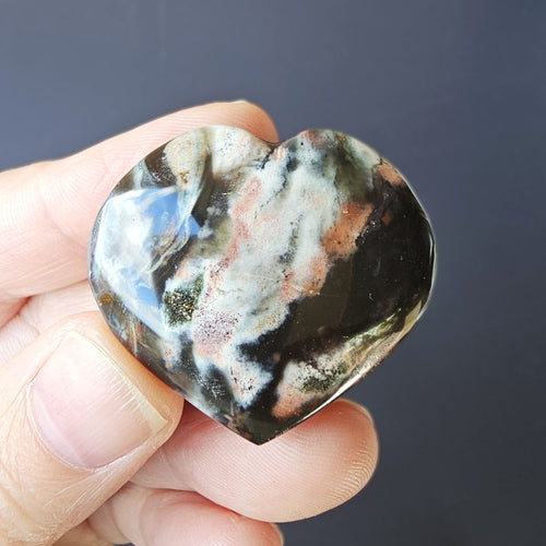 Small Ocean Jasper Hearts | Still Current